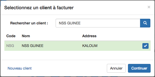 Rechercher un client